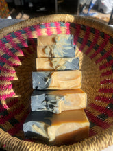 Load image into Gallery viewer, Turmeric and Charcoal Facial Soap